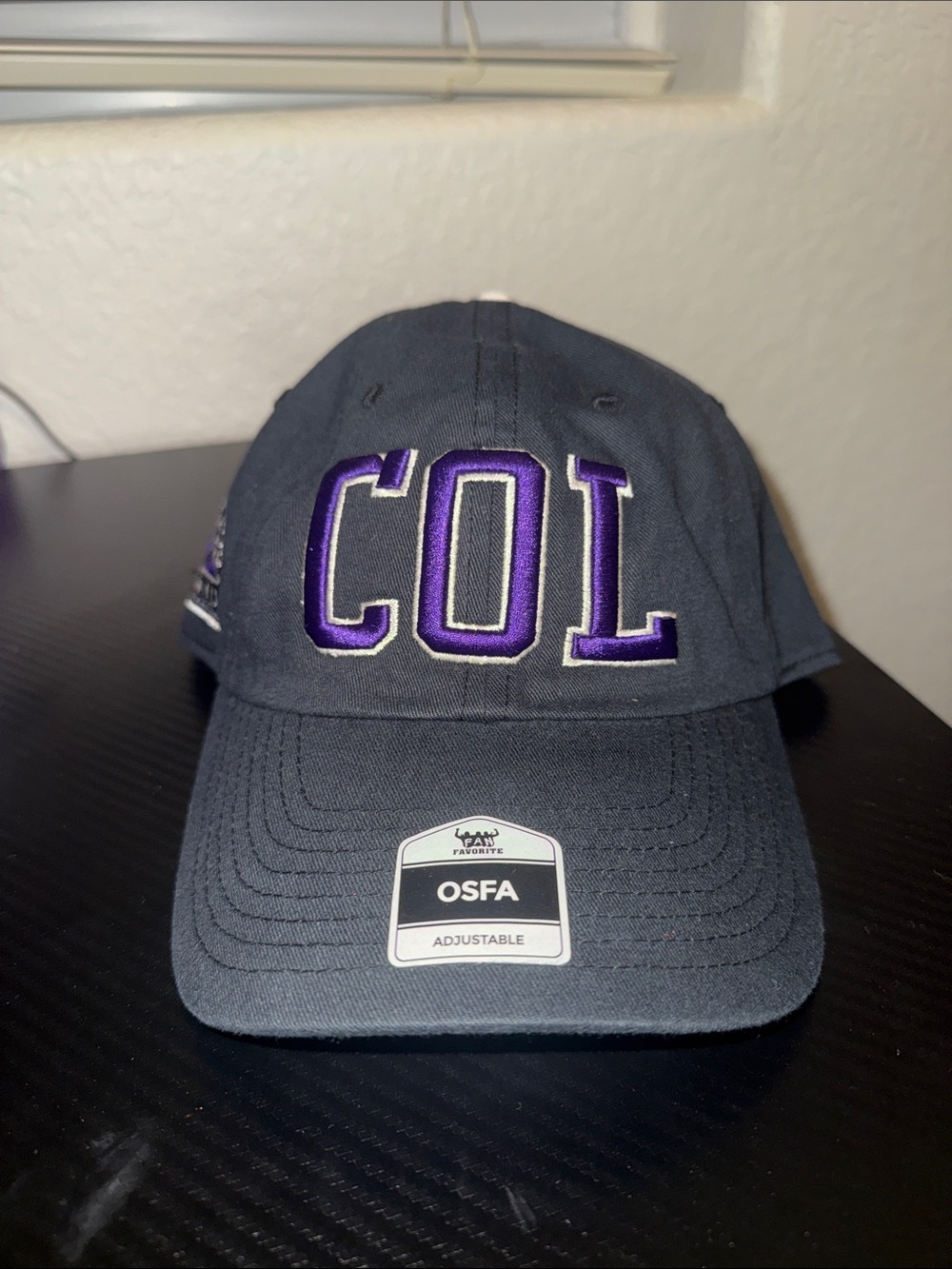 Adjustable  Black Colorado Rockies Baseball Cap